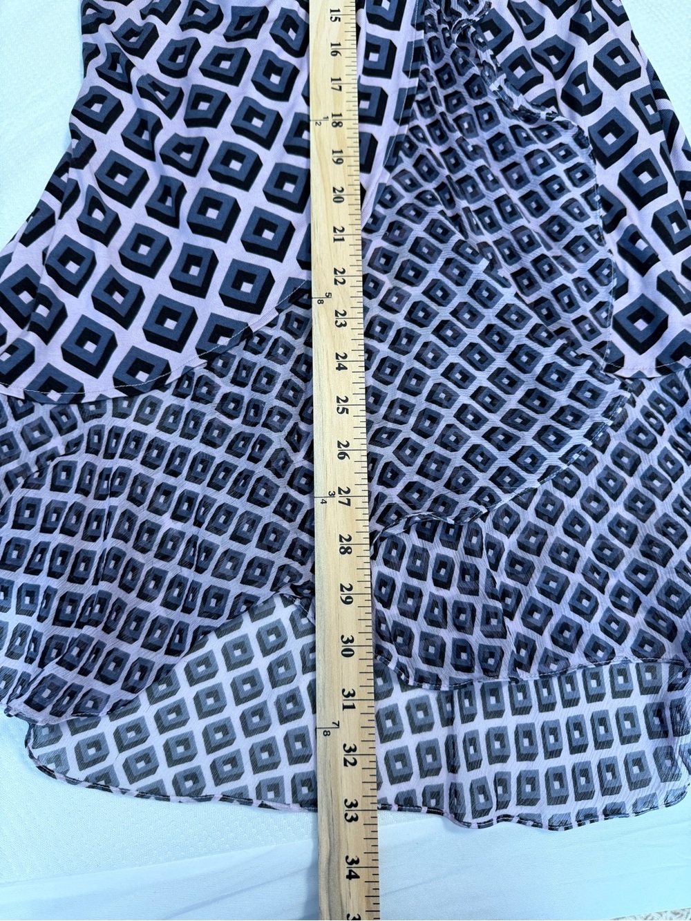Diane Von Furstenberg Whimsigoth Retro Office Siren Lavender/Navy Midi Dress Sz8 - Picture 14 of 14